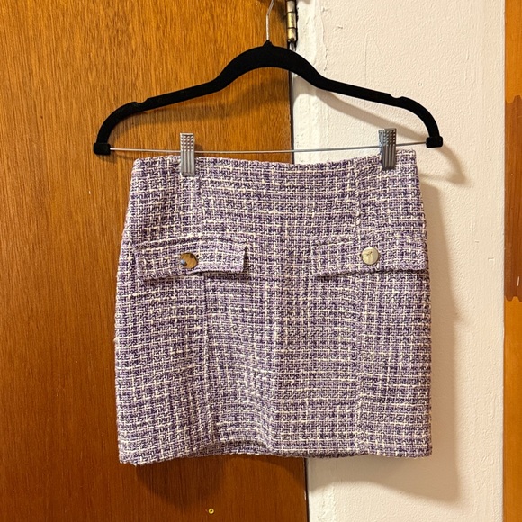 Zara Lavender Tweed Blazer and Skirt Set - Picture 4 of 7